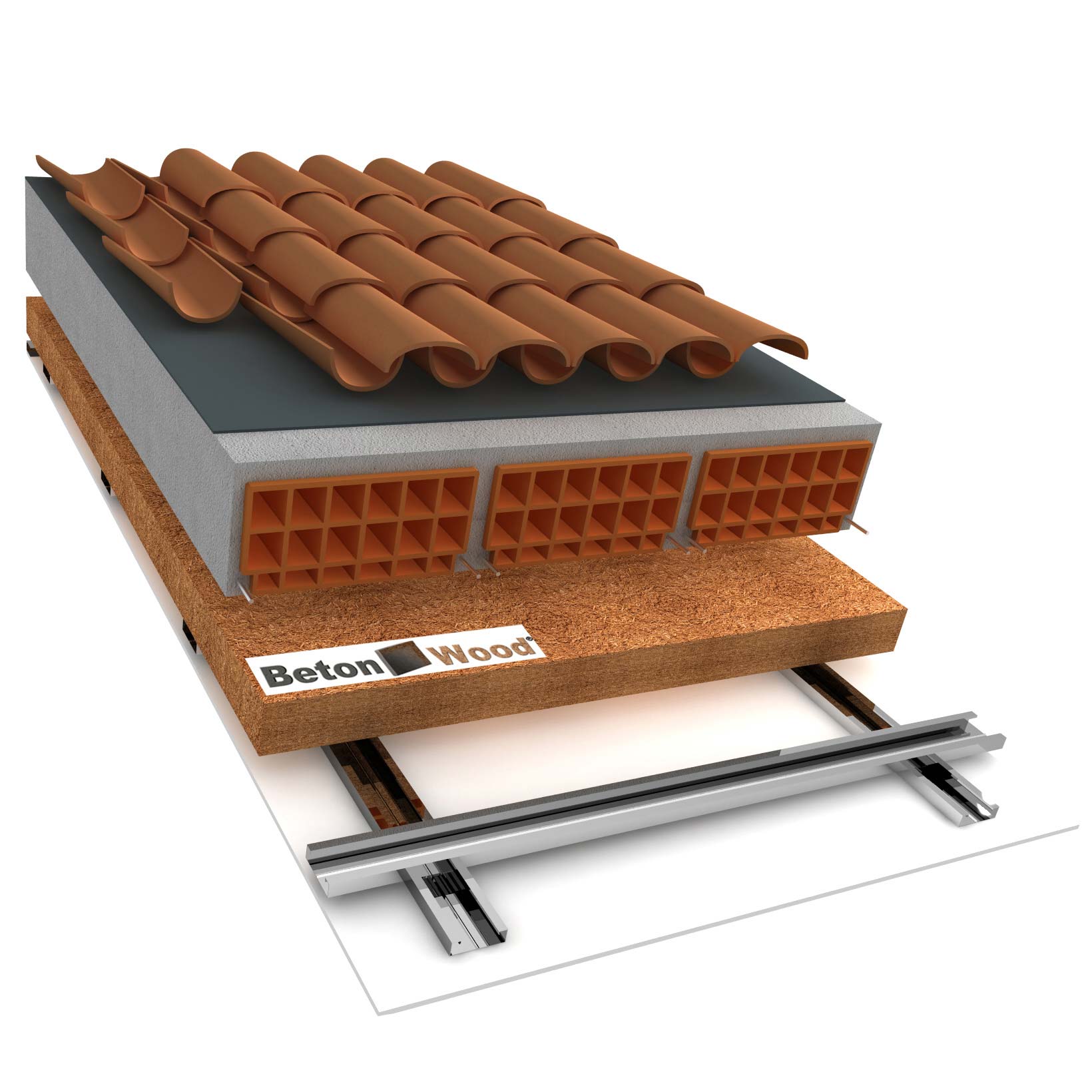 Sistema soffitto F fibra di legno Flex