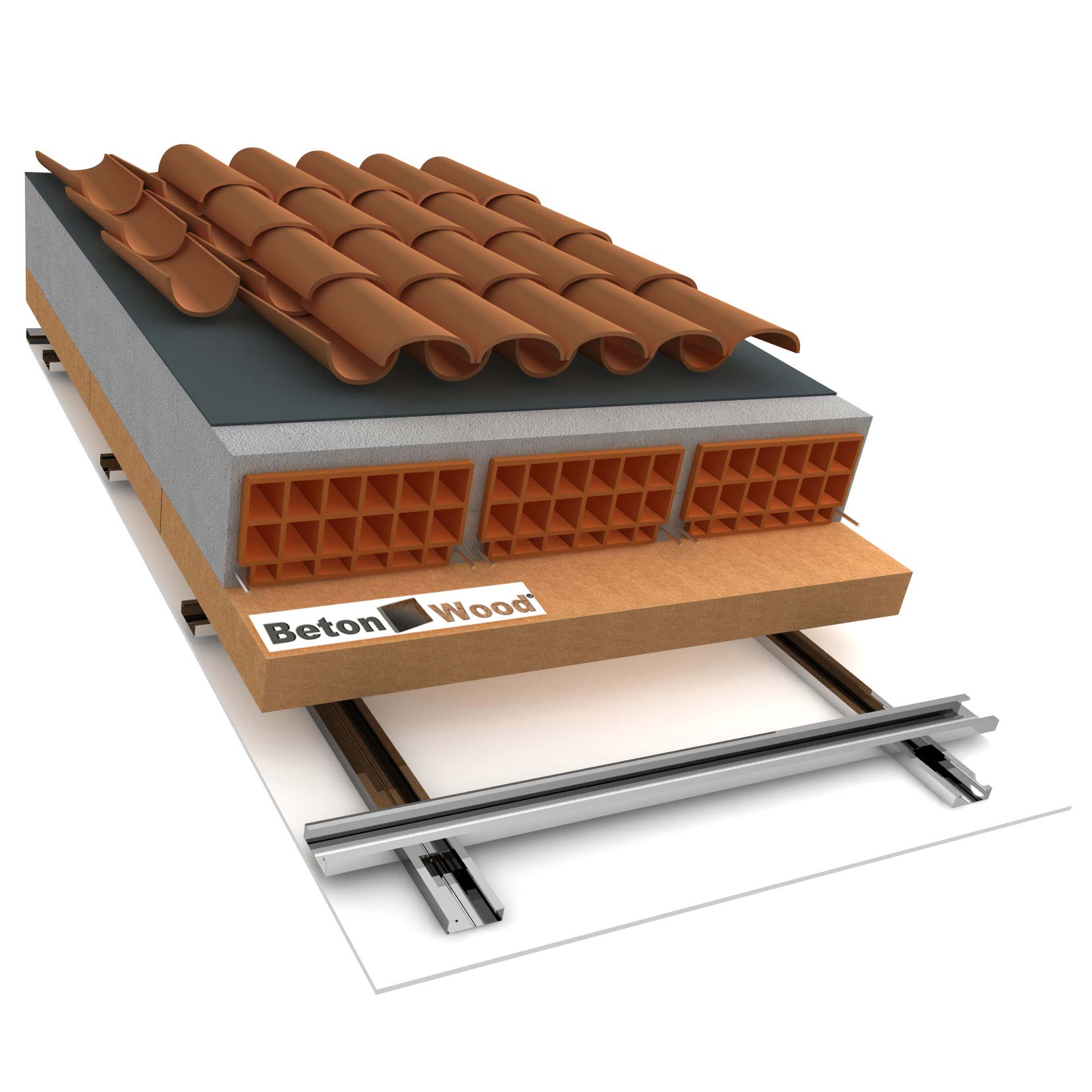 Sistema soffitto F fibra di legno Therm